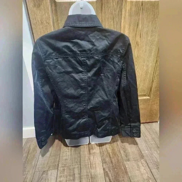 GAP WOMEN'S BLACK WOOL PEA COAT SIZE SMALL - Picture 2 of 5